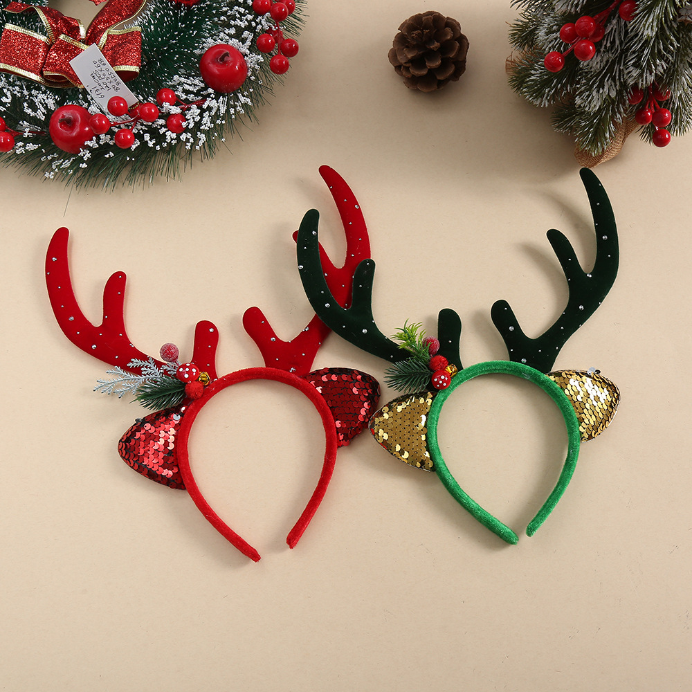 Reindeer Antlers Headband - 1 cerchietto natalizio con corna di