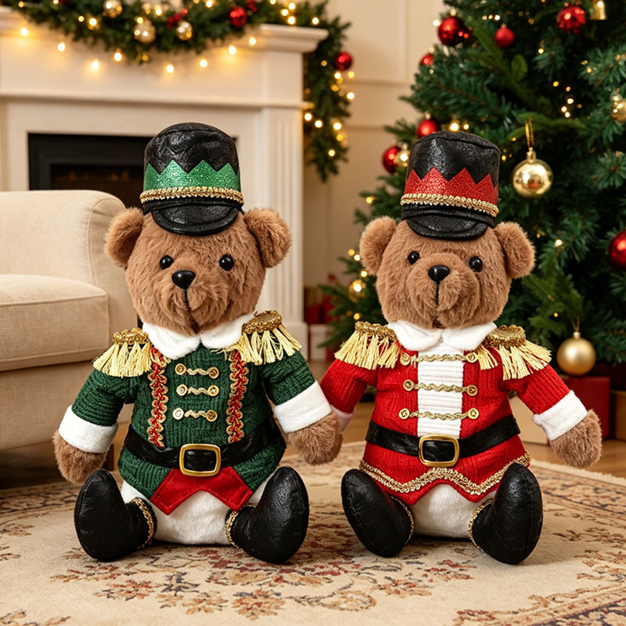 Nutcracker Figurine - Orsetto Soldato di Natale Schiaccianoci, Peluche